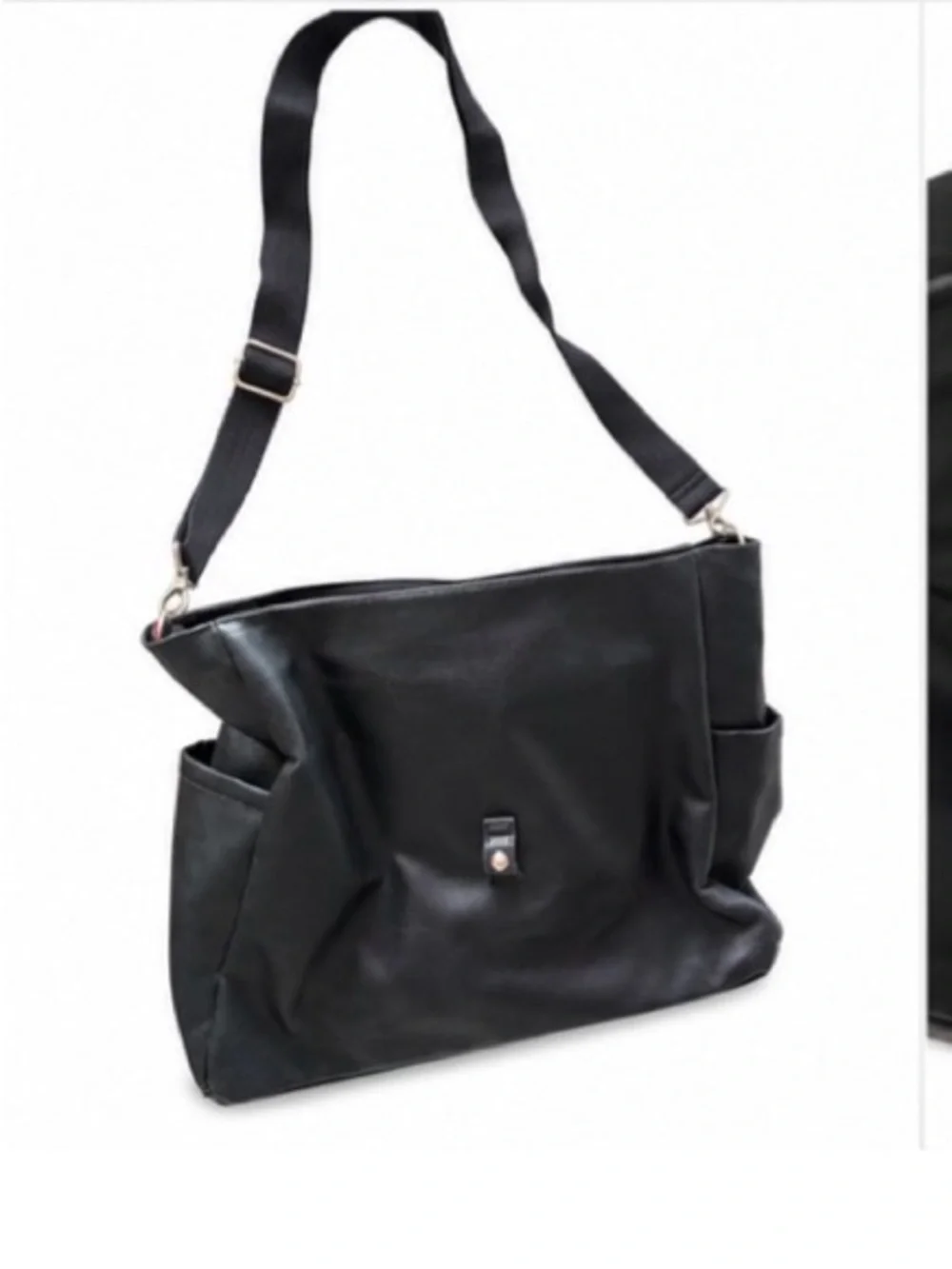 thirty-one Black Leather Laptop Backpack with Gold-Tone Accents